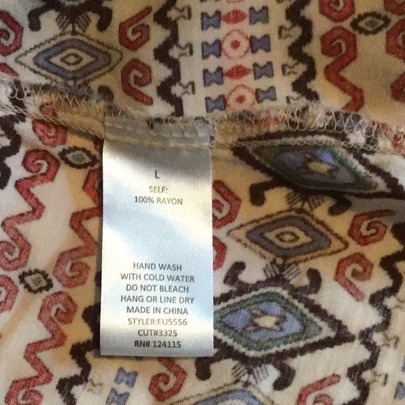 ELODIE women’s lightweight boho aztec print sleeveless tank top, size M - Picture 4 of 5